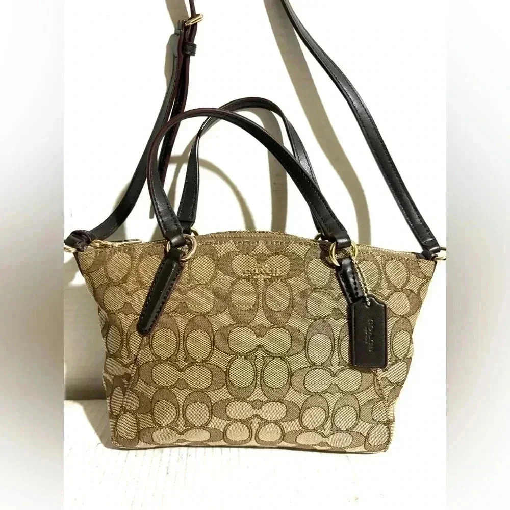 Coach Cc Signature Print Canvas Crossbody Handbag - image 1